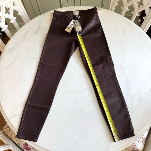 L'AGENCE Margot Coated High-Rise Skinny Jeans Cocoa Sz 27 - Picture 7 of 11